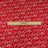 3 Metres Luxury 100% Cotton - 36" Wide - (Red Floral)