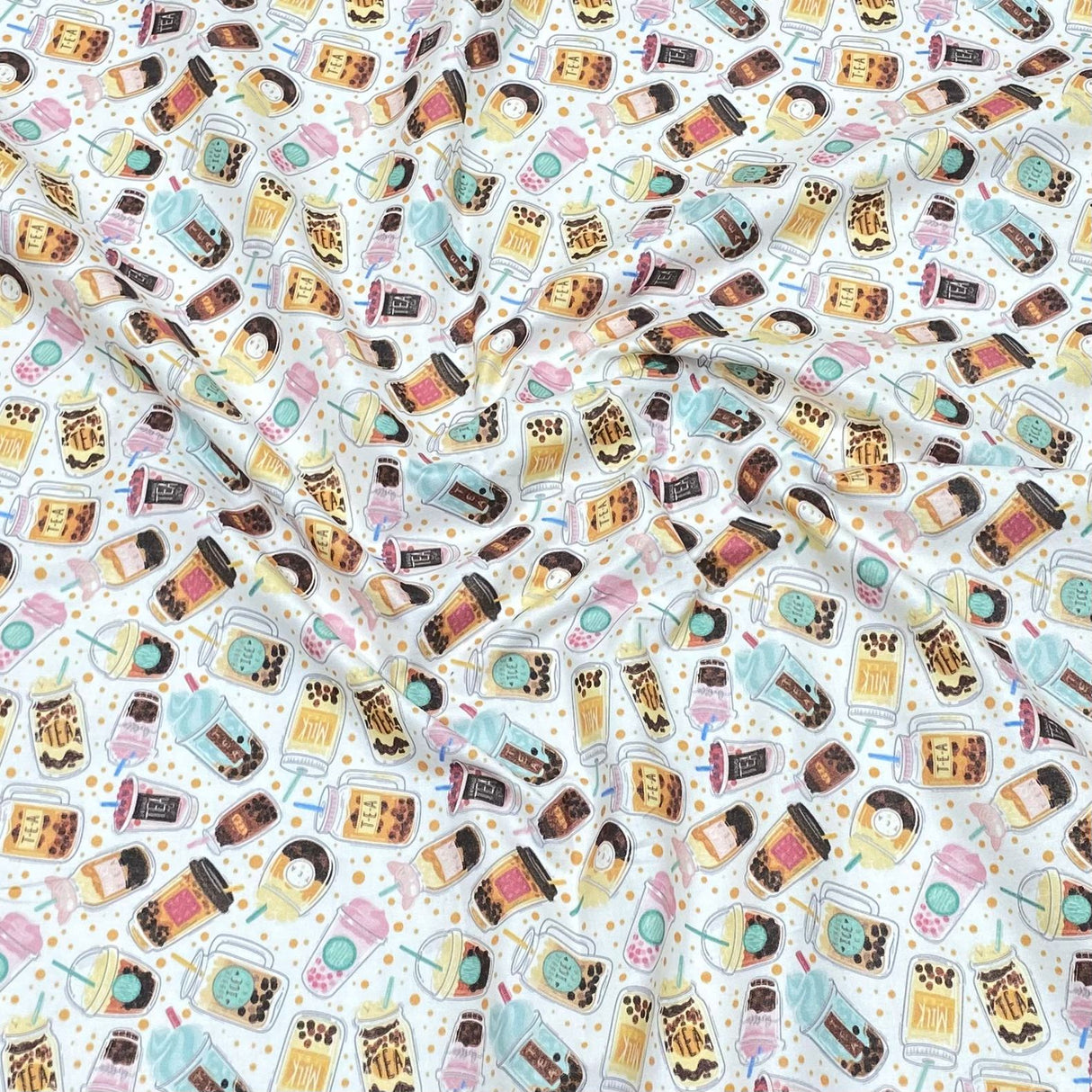 3 Metres 100% Cotton Digital Print Fabric - (Drinks)