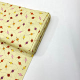 Per Metre Luxury Printed Quilting Cotton -(Custard) (Autumn Sale)