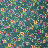 Per Metre Luxury Printed Quilting Cotton - (Teal) (Autumn Sale)