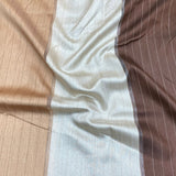 3 Metres Luxury Silk Look Polyester Fabric- 55" Wide - Brown & Light (Autumn Sale)