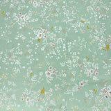 3 Metres Printed Dress Making Viscose- 55" Wide (Mint Flowers)