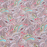 3 Metres Printed Dress Making Viscose- 55" Wide (Beige Paisley)