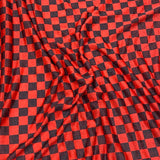 3 Metres Soft Printed Mesh Jersey 55" Wide (Red) (Black Friday Sale)