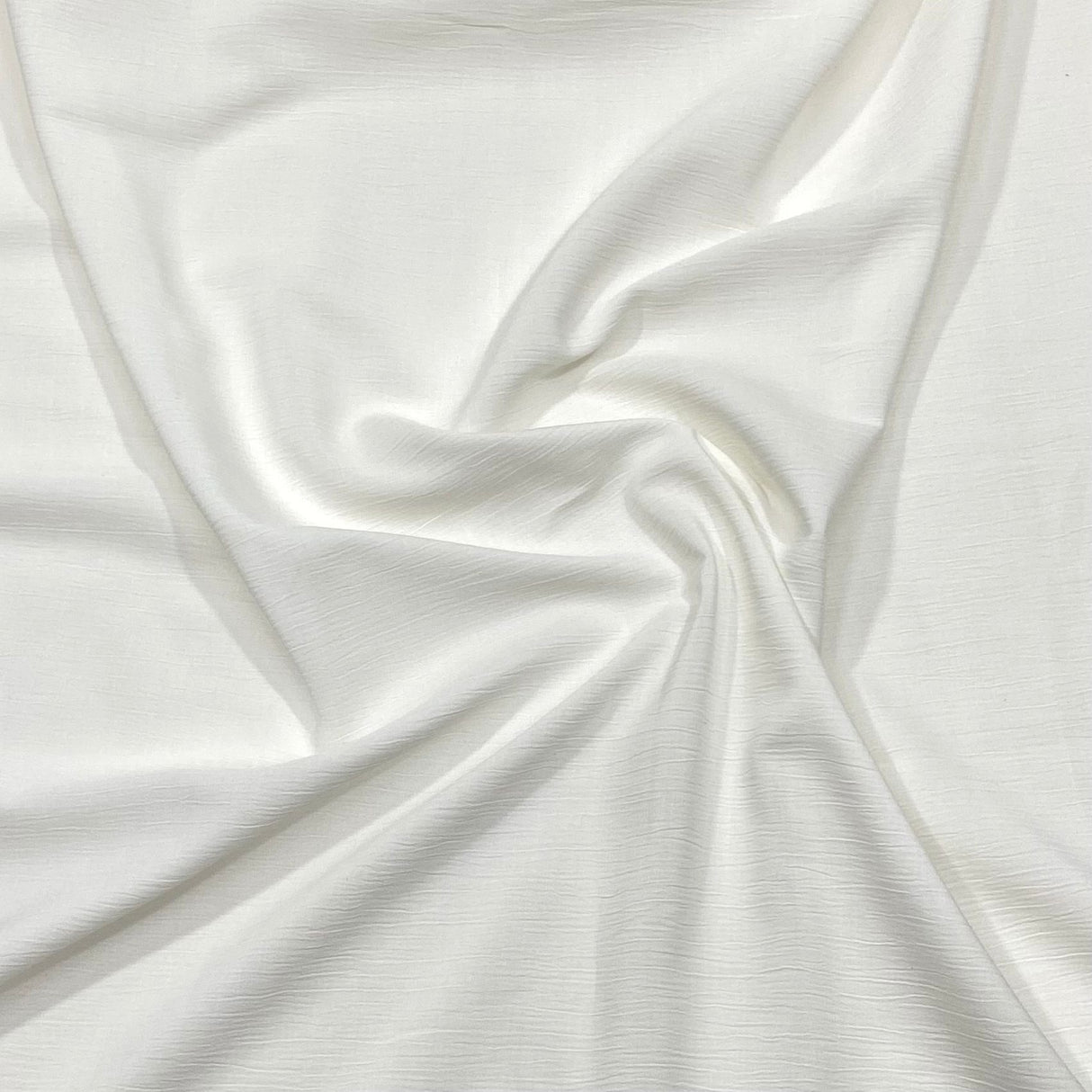 3 Metres Crushed Light-Weight Crepe - Wide - 55" (Milky) (Autumn Sale)