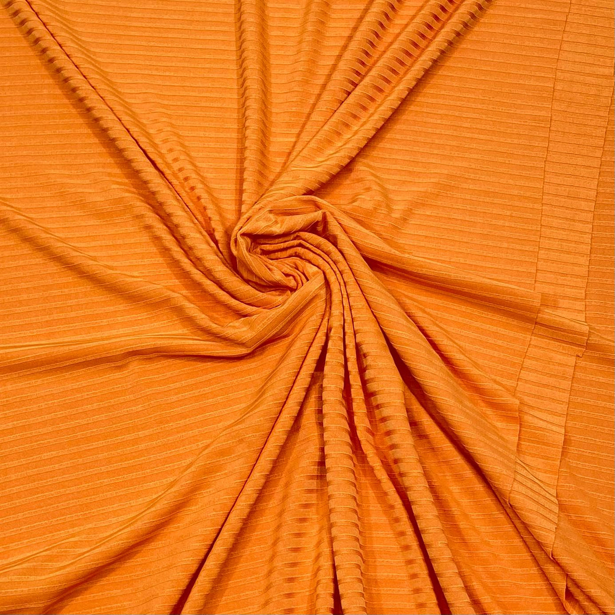 3 Metres Printed Ribbed Jersey 55” Wide - (Orange) (Autumn Sale)