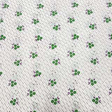 3 Metres Luxury 100% Cotton - 36" Wide - (Green Floral)