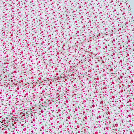 3 Metres Luxury 100% Cotton - 36" Wide - (Pink Ditsy)