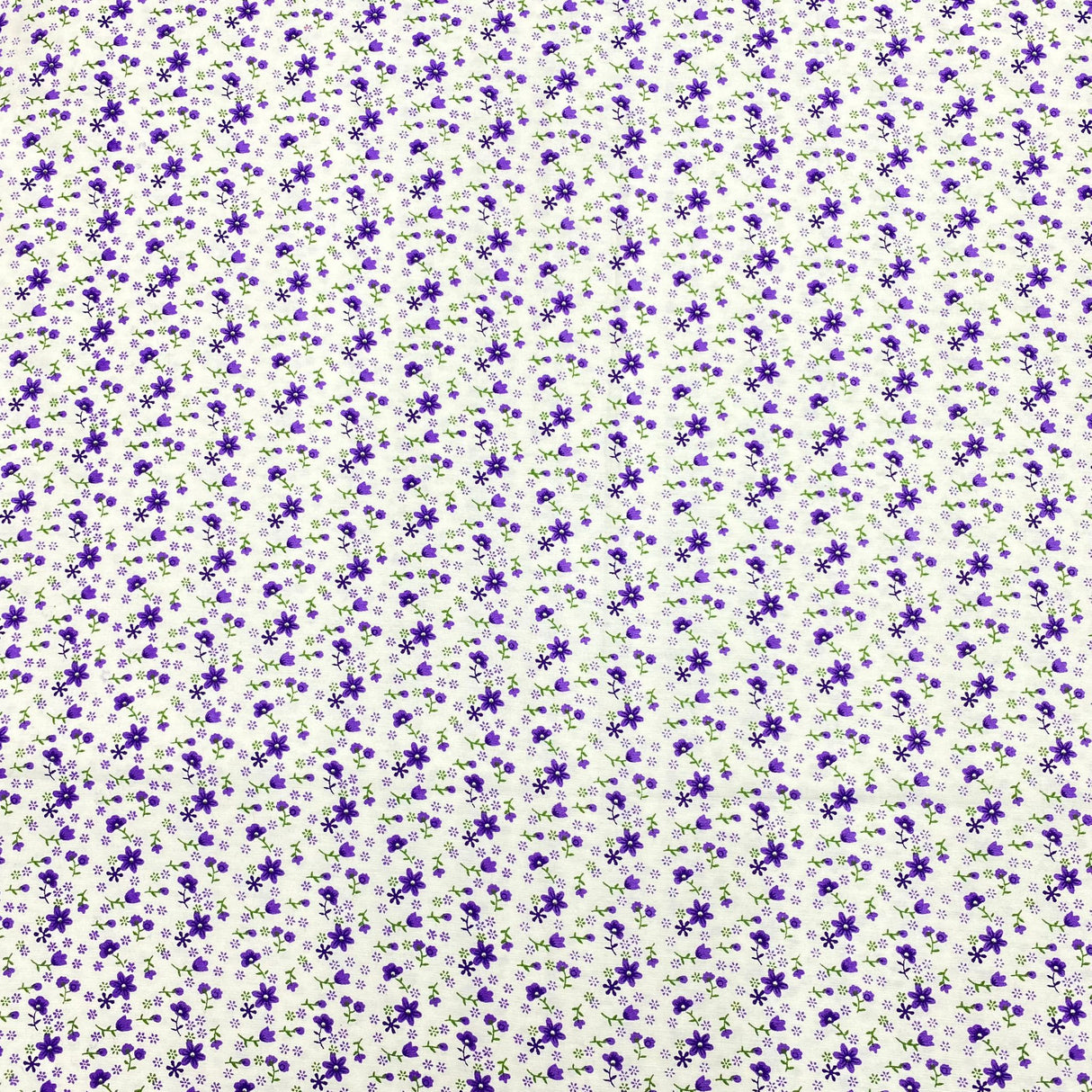 3 Metres Luxury 100% Cotton - 36" Wide - (Purple Ditsy)