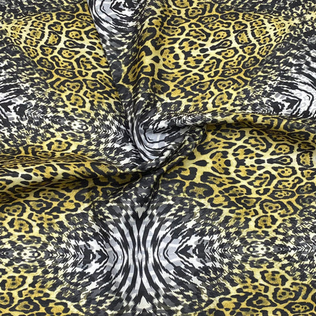 3 Metres Nylon Printed Lining 55" Wide - Cheetah (Black Friday Print Deals)