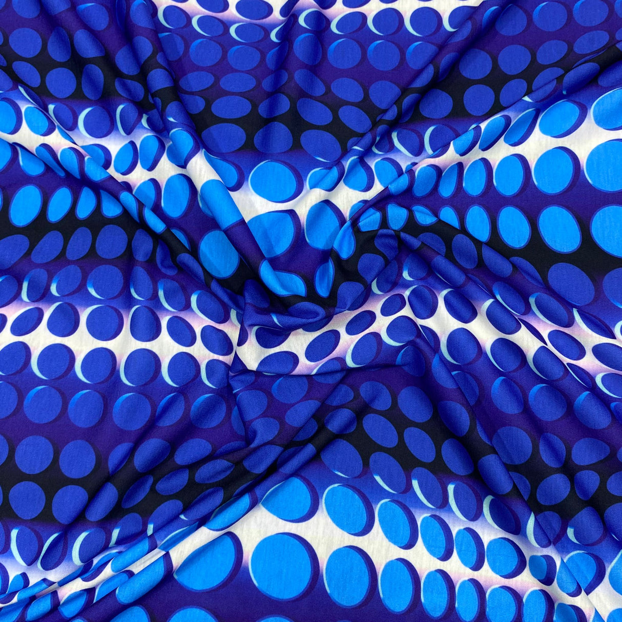 3 Metre Viscose Jersey - 55" - Blue Bubble (Black Friday Print Deals)