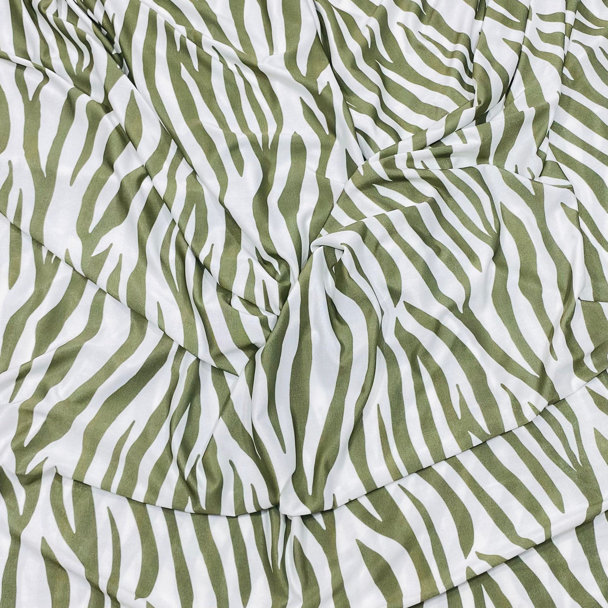 3 Meters Lycra Jersey 55" Wide - Green & White (Black Friday Print Deals)