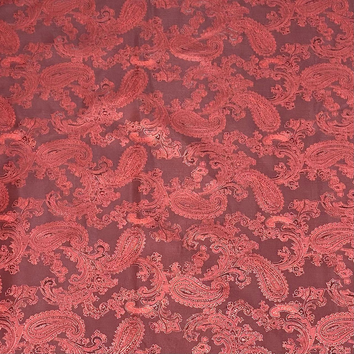 Two Tone Jacquard Fabric 55" (Black & Maroon)