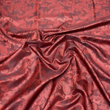 Two Tone Jacquard Fabric 55" (Black & Maroon)