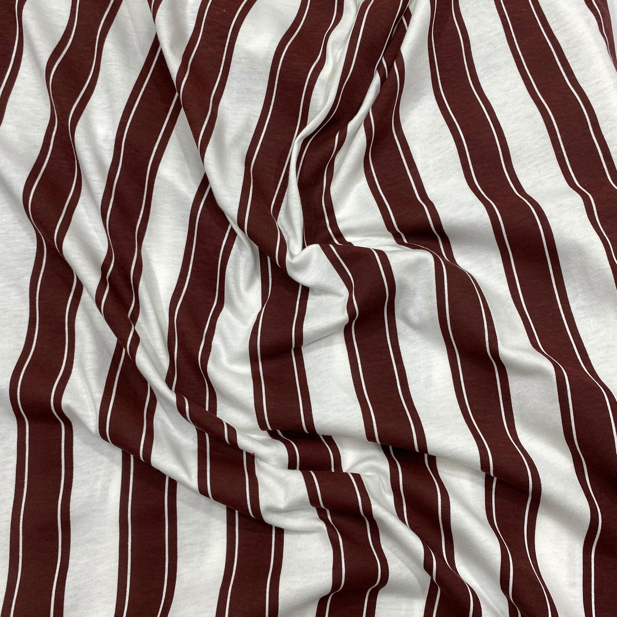 3 Metre Luxurious Printed Soft Viscose Jersey - 55" (Maroon & White)