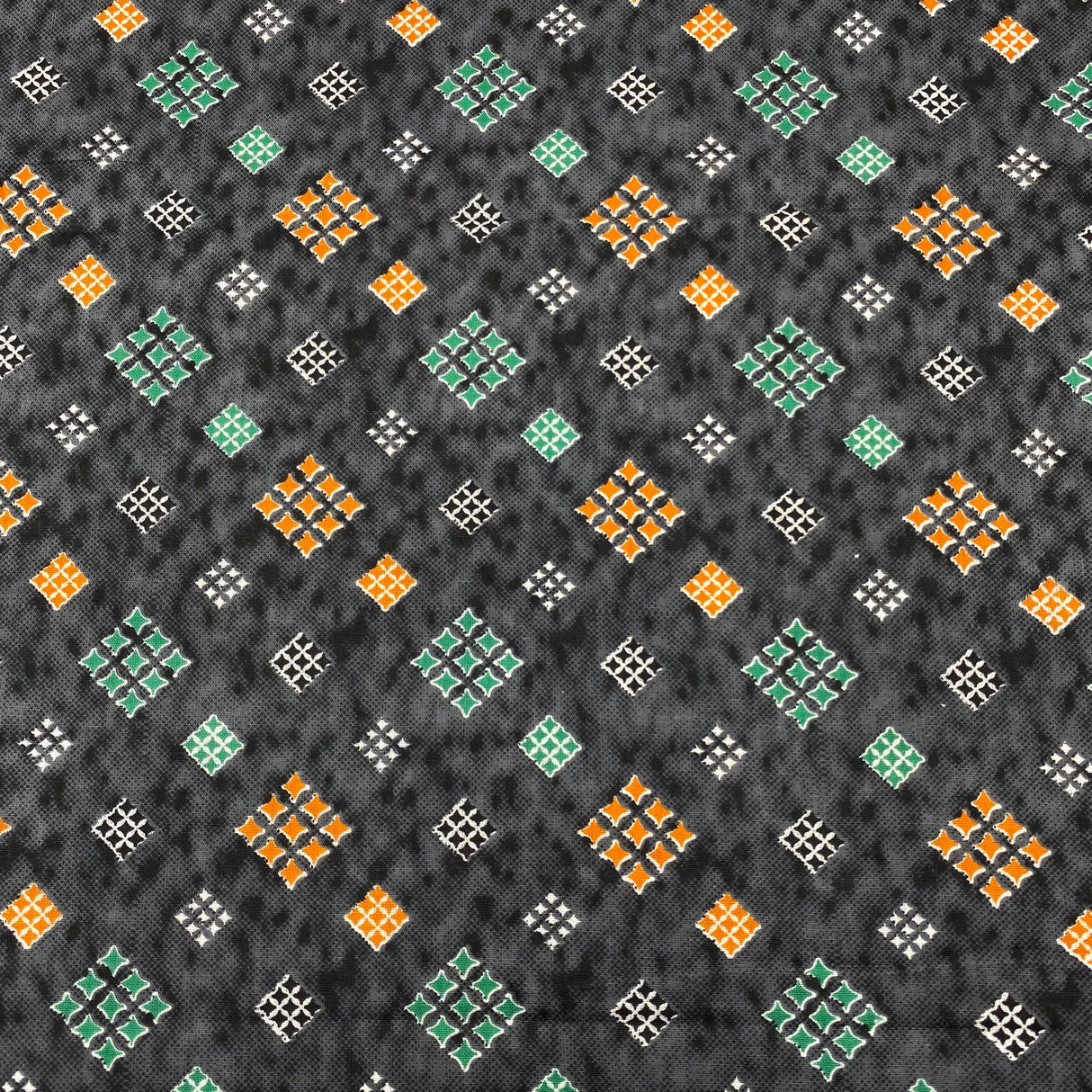 3 Metres Luxury 100% Cotton - 36" Wide - (Black, Green & Orange)