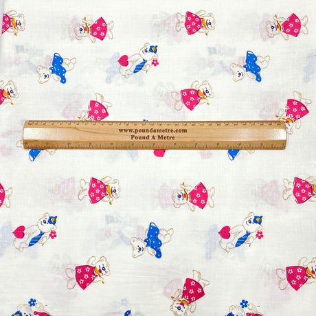 3 Metres Luxury 100% Cotton - 45" Wide - (Teddy Bear)