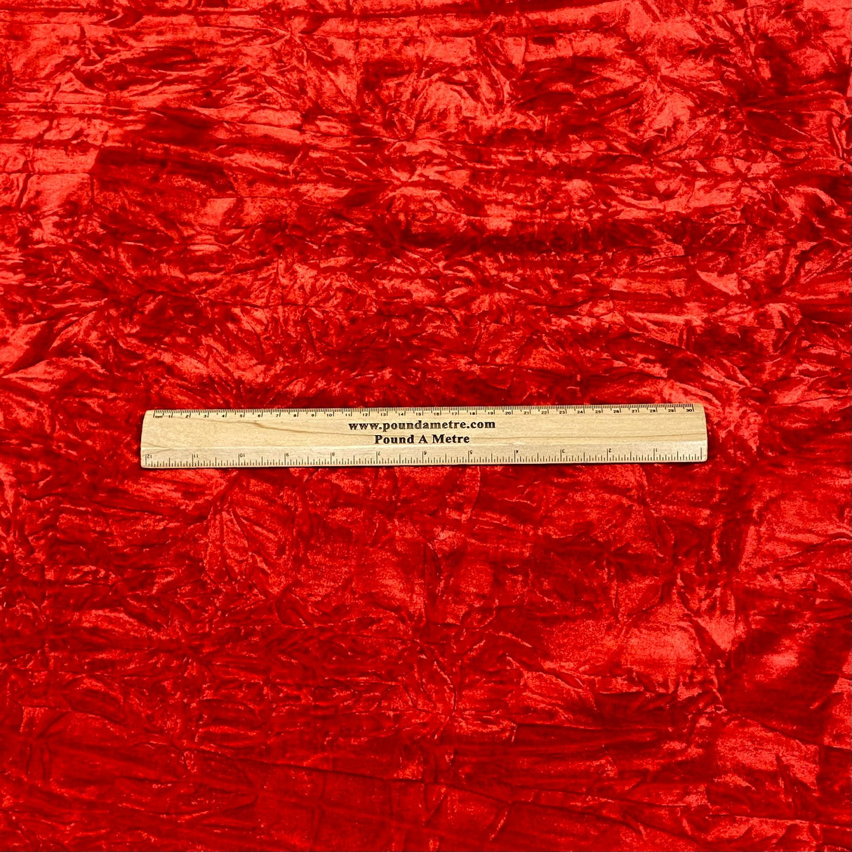 3 Metres Crushed Spandex Velvet 55" Wide (Red)