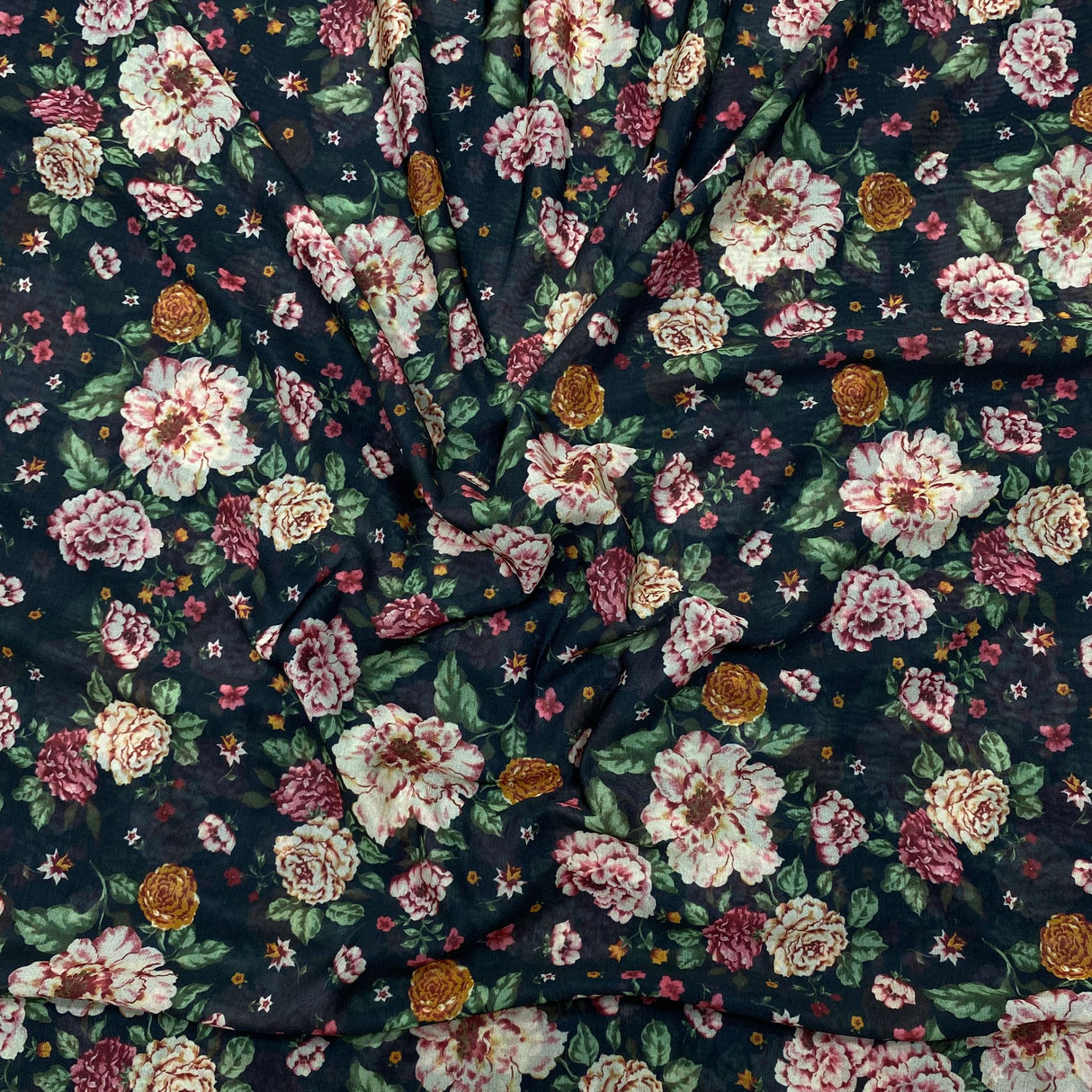 3 Metre Luxurious Printed Soft Lightweight Jersey - 55" (Big Flowers)