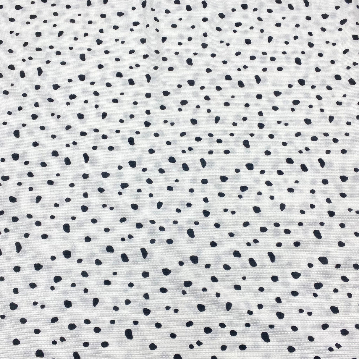 3 Metre Super Soft Viscose Jersey - 55" - (White Polka)