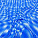 3 Metre Super Soft Viscose Jersey - 55" - (Blue Squares)