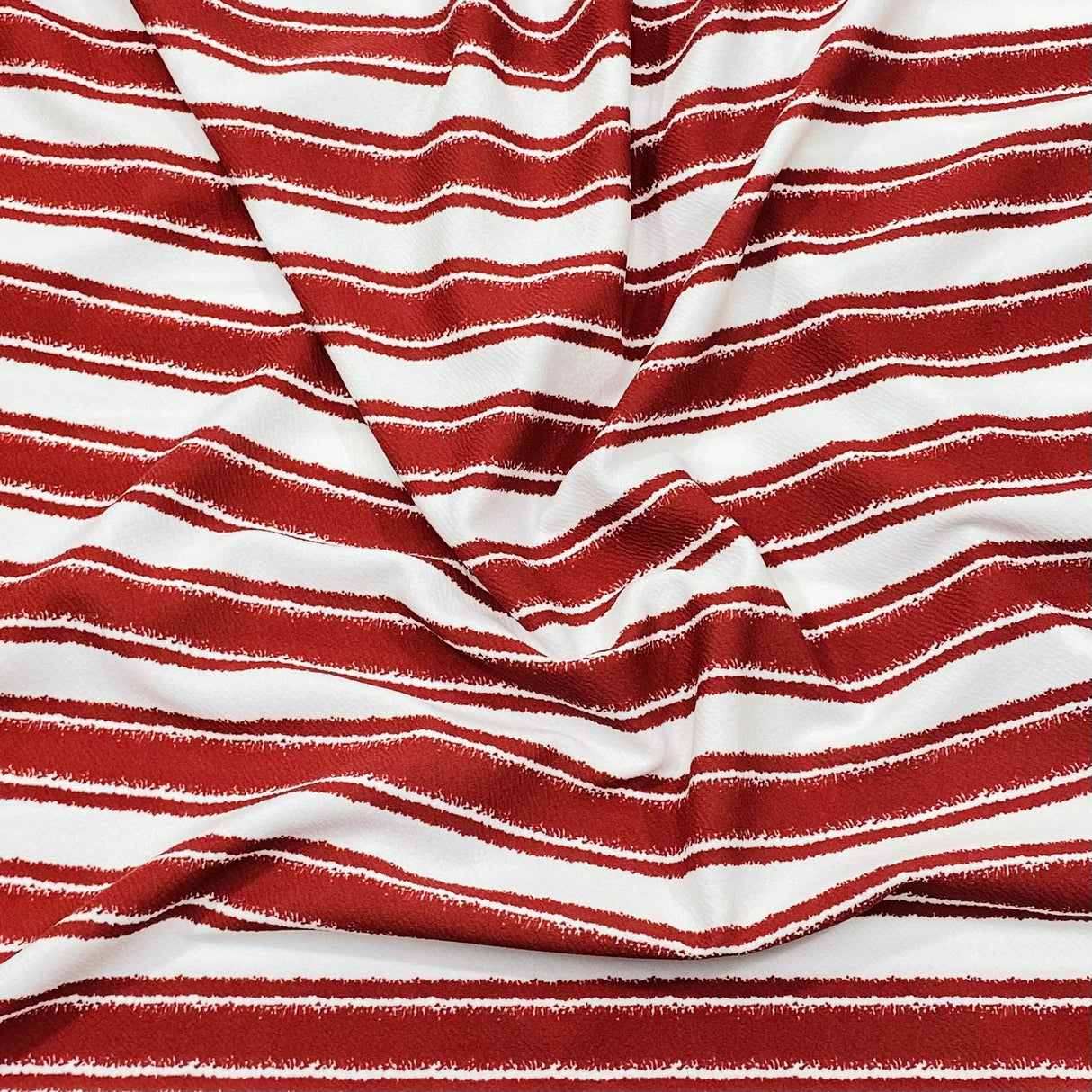 3 Metre Super Soft Viscose Jersey - 55" - (Red & White)