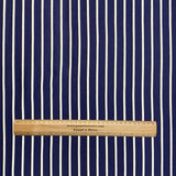 3 Metre Luxurious Soft Stripped Viscose Jersey - 55" (Navy & White)