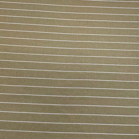 3 Metres Striped Ribbed Jersey 55” Wide - (Khaki)