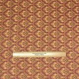 3 Metres Printed Cashmere Effect Crepe Fabric- 45" Wide (Brown)