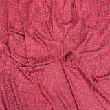 3 Metres Marble Effect Ribbed Jersey 55” Wide - (Red)