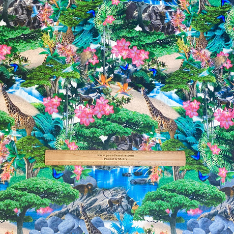 3 Metres Luxury Soft Ponte Scuba - 55" Wide (Jungle)