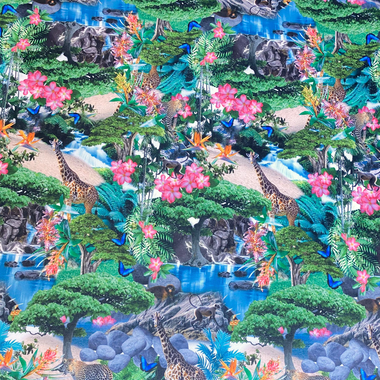 3 Metres Luxury Soft Ponte Scuba - 55" Wide (Jungle)