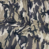 3 Metre Luxurious Marble Effect Soft Viscose Jersey - 55" (Army)