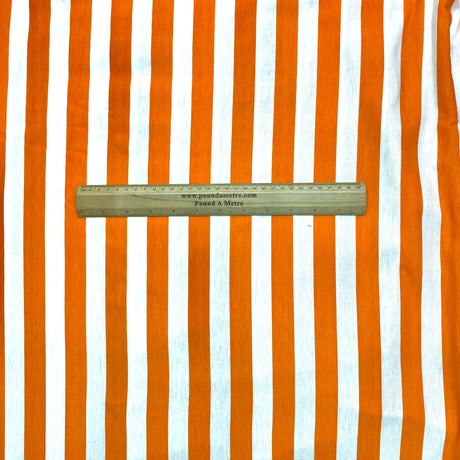 3 Metre Luxurious Printed Soft Jersey - 55" (Orange & White)