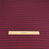 3 Metres Printed Ribbed Jersey 55” Wide - (Maroon & Black)