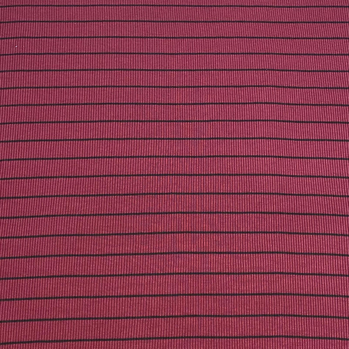 3 Metres Printed Ribbed Jersey 55” Wide - (Maroon & Black)