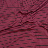 3 Metres Printed Ribbed Jersey 55” Wide - (Maroon & Black)