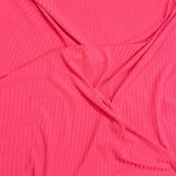 3 Metres Ribbed Jersey 55” Wide - (Bright Pink)