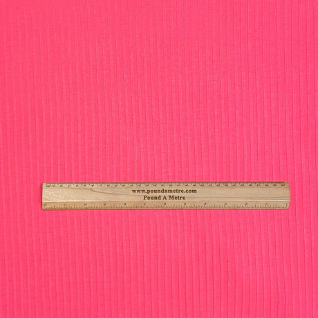 3 Metres Ribbed Jersey 55” Wide - (Bright Pink)