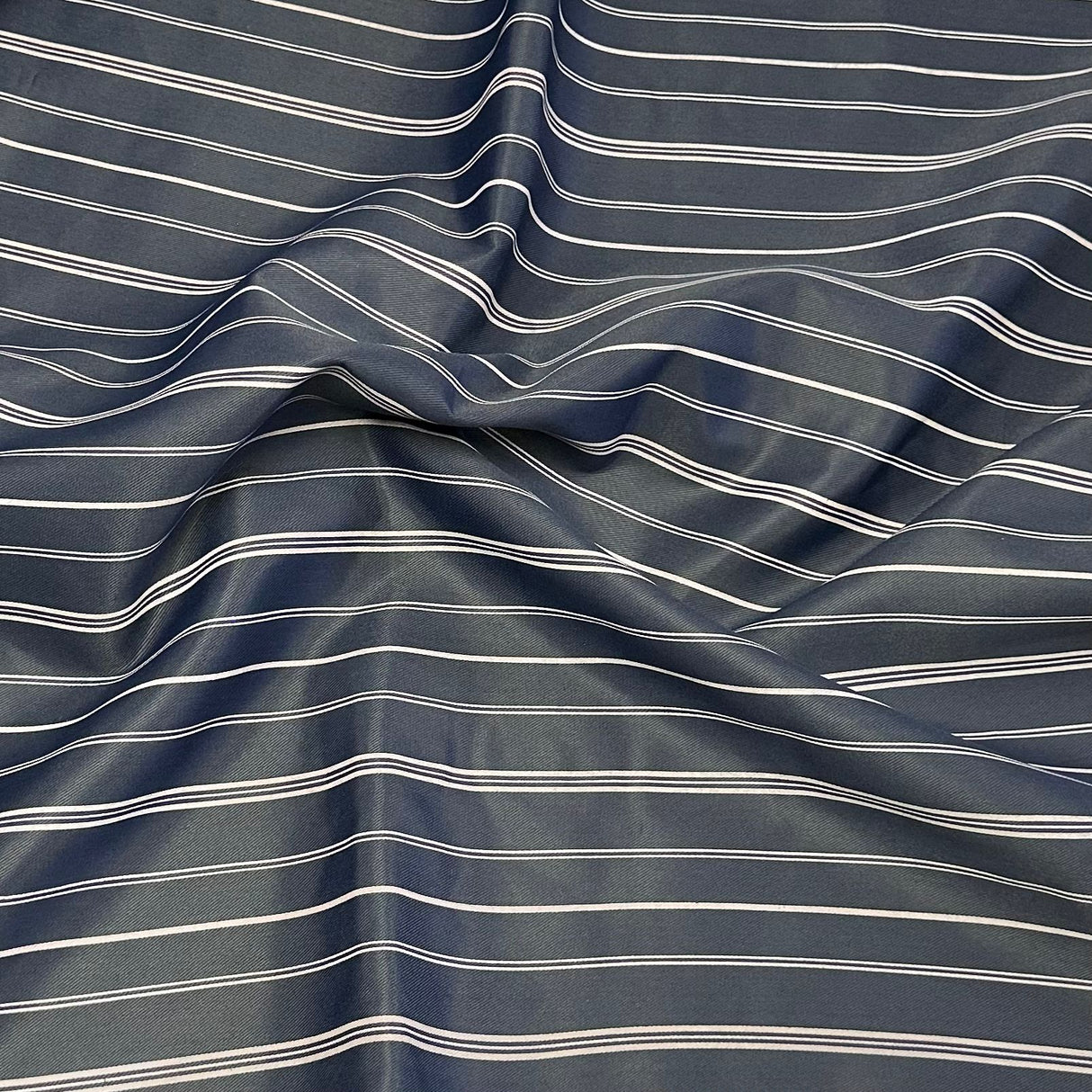 3 Metres Soft Micro-Fibre Fabric- 55" Wide (Navy Stripes)