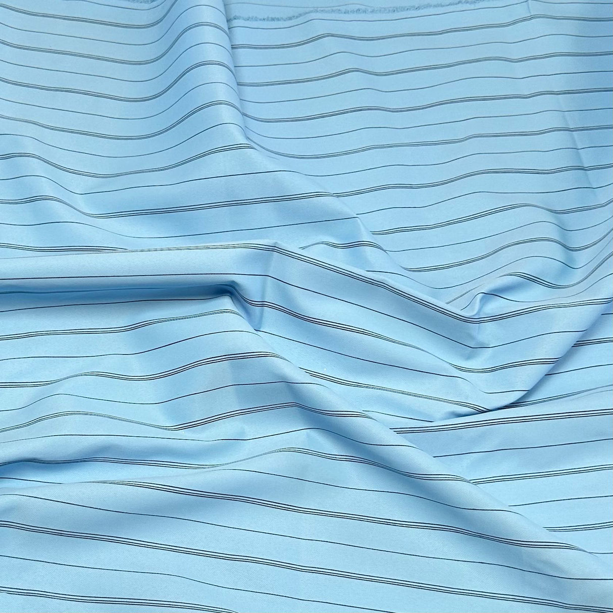 3 Metres Soft Micro-Fibre Fabric- 55" Wide (Blue Stripes)