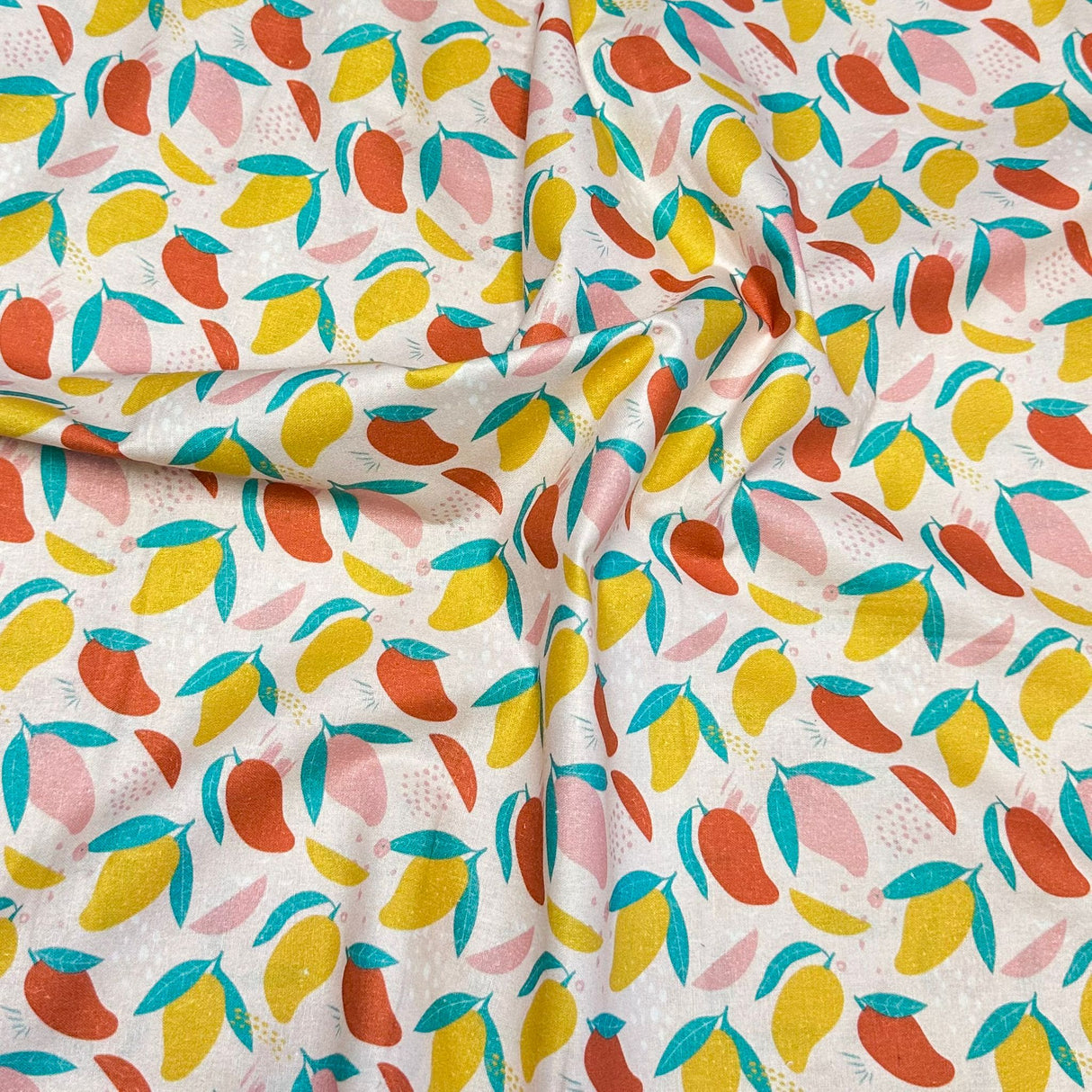 Per Metre Luxury Printed Quilting Cotton - (Mango)