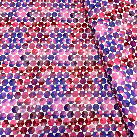 Per Metre Luxury Printed Quilting Cotton- (Hexagon)