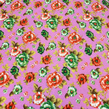 3 Metres, Premium Quality, Printed Dressmaking Viscose - 55" Wide (Mauve Flowers)