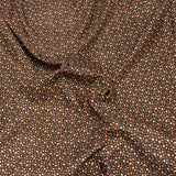 5 Metres Luxury 100% Cotton - 36" Wide - (Brown Leaf)