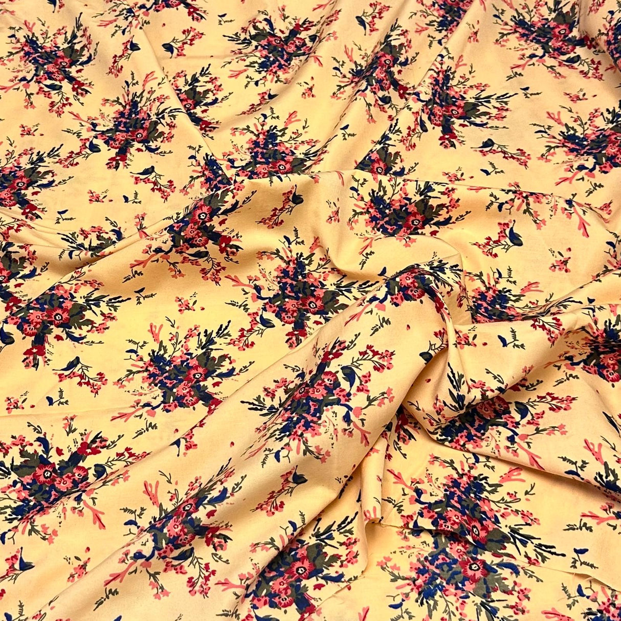 5 Metres Luxury 100% Cotton - 36" Wide - (Yellow Splash)