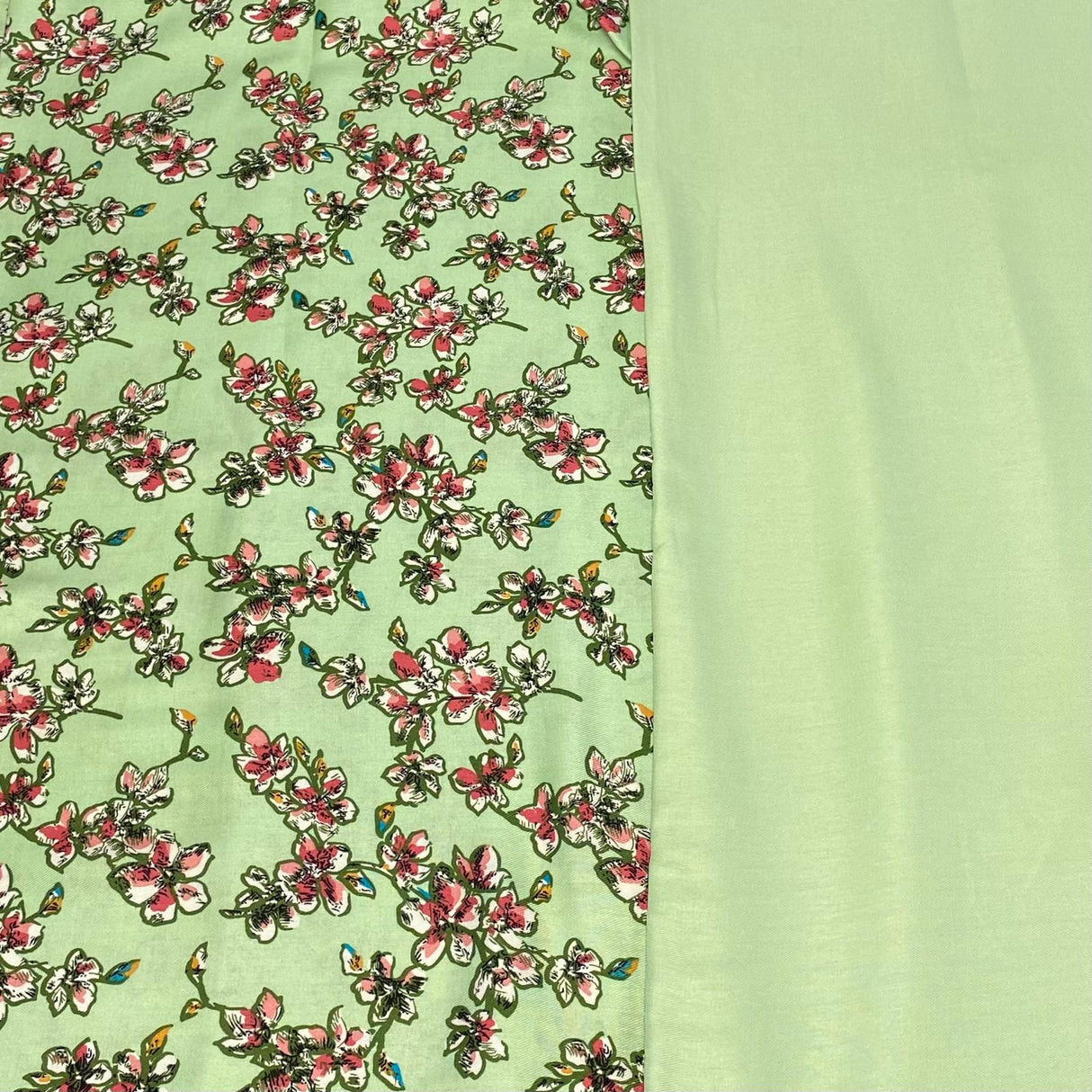 6 Metres, Premium Quality, Printed Dressmaking Viscose Bundle - 55" Wide (Lime)