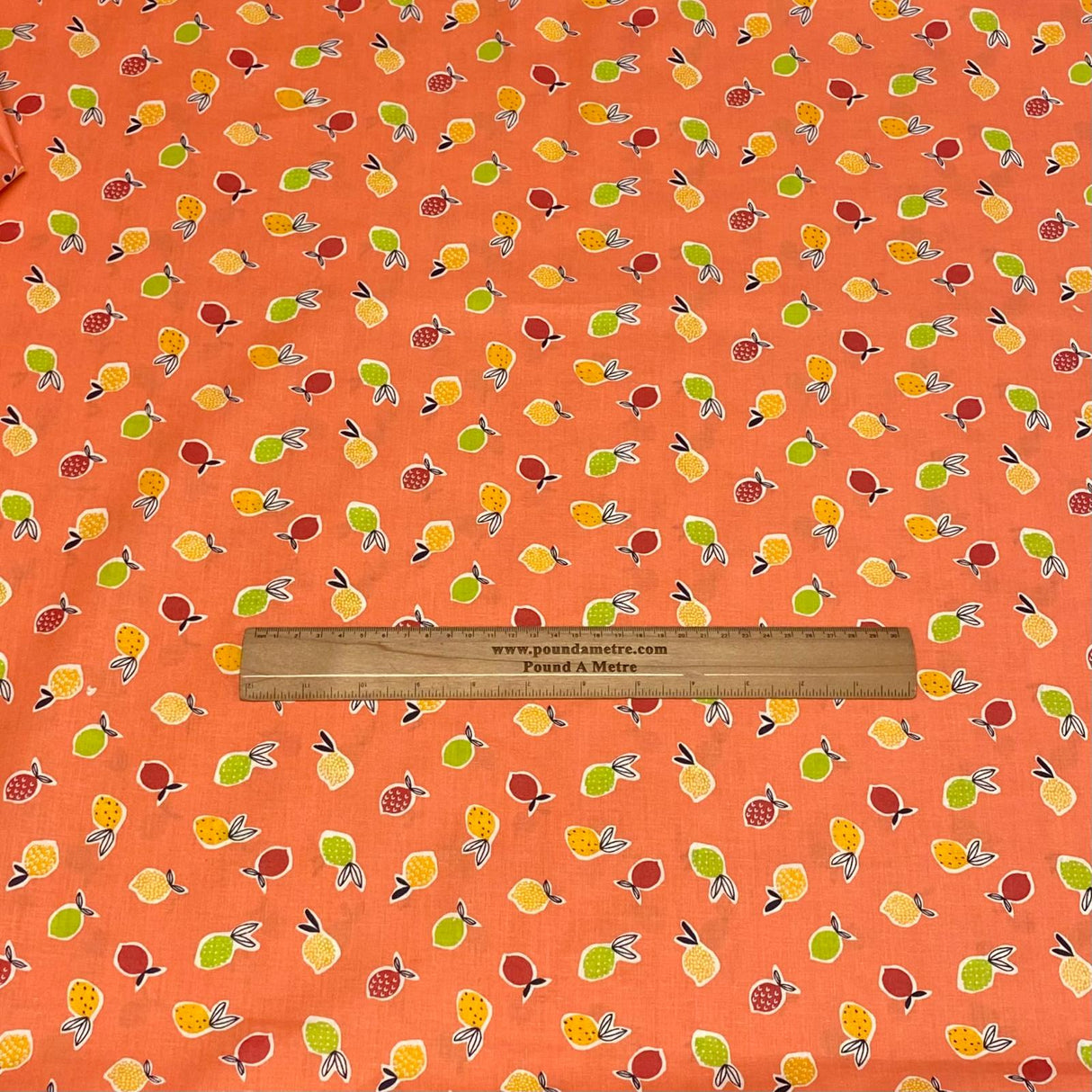 3 Metres Super Soft Printed Poplin Cotton - 63" Wide (Fruit)