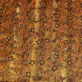 3 Metres Premium Printed Spandex Velvet 55" Wide (Orange Floral)