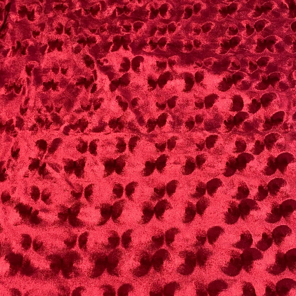 3 Metres Embossed Soft Velvet 55" Wide (Maroon)